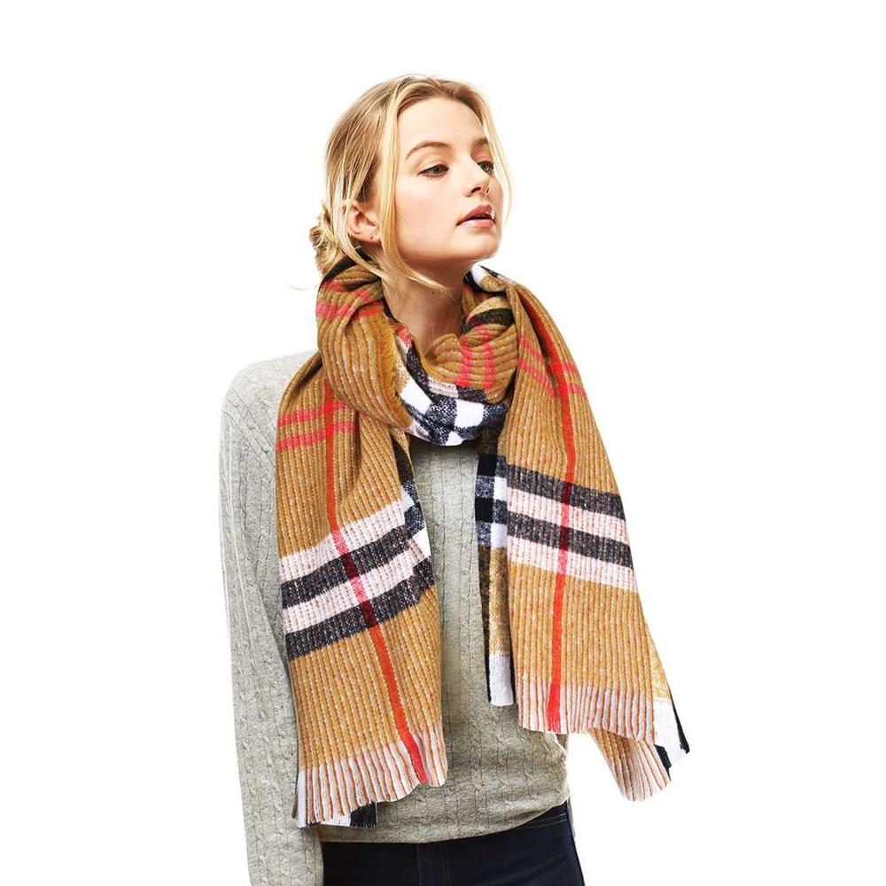 Stylish Plaid Modern Check Scarf - Picture 1 of 7